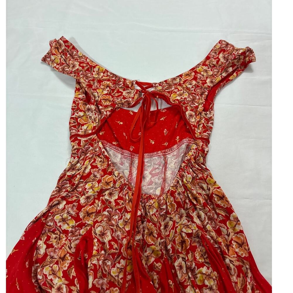 Free People Womens XS Ponderosa Mini Dress Floral Feminine Dainty Cottage Fairy - Picture 5 of 10